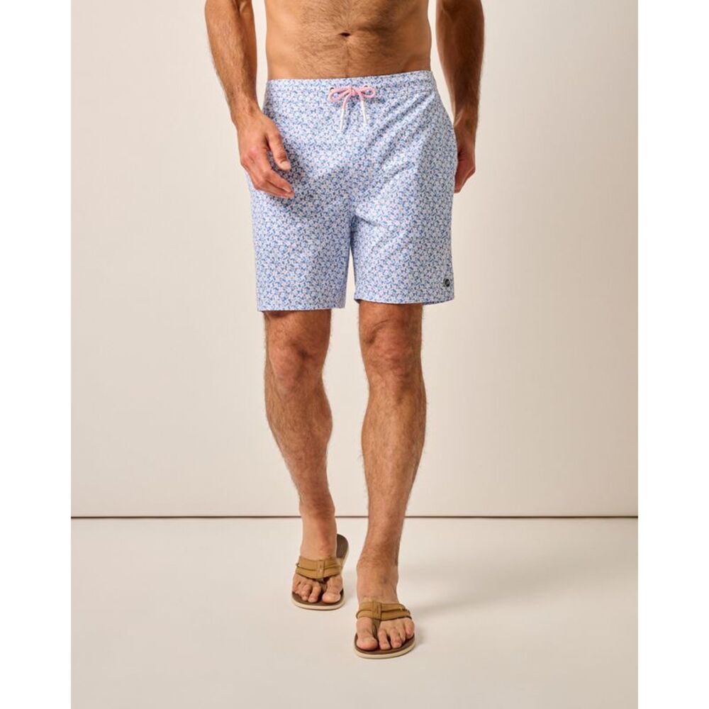 johnnie-O Blue and Pink Men's Swim Shorts